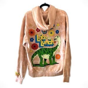 Late Lunch Spaced Out Hoodie sweatshirt strawberry dinosaur print men’s unisex S